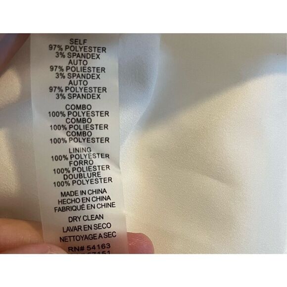 Vince Camuto Off White Chiffon Pencil Mini Dress Size 2 - Picture 4 of 4